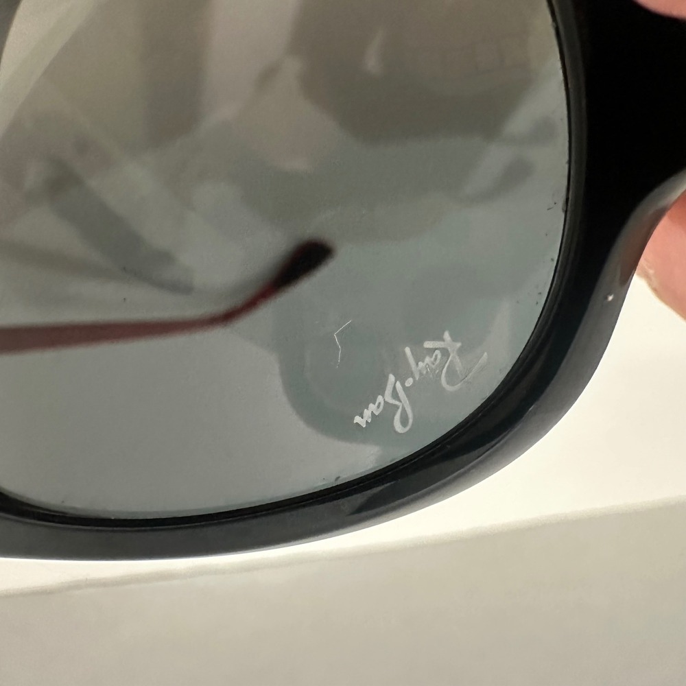 Ray-Ban Ferrari RB4125-M Aviator Sunglasses Black Red Italy No Case - Picture 3 of 11